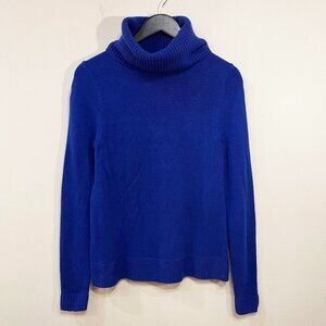 EUC J.Crew Wool Blend Turtleneck Sweater Royal Blue Small
